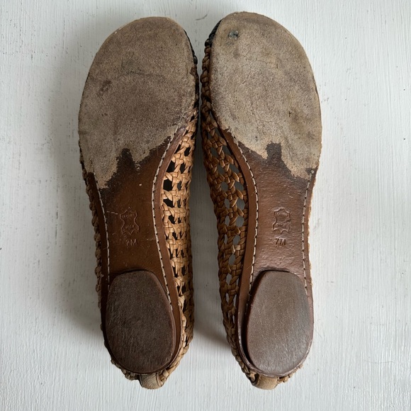 Tory Burch Carlyle Woven Leather Ballerina Flat - Picture 4 of 7